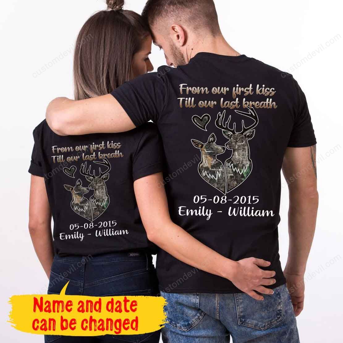 Personalized Till Our Last Breath Deer Couple Tshirt Nvl-16Dd031