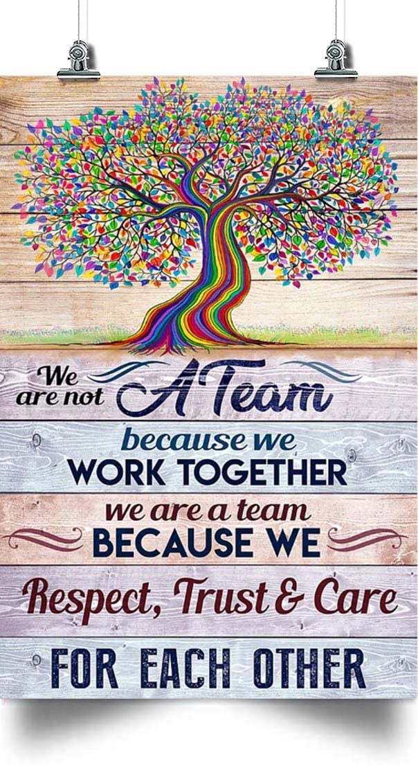 Tree Poster – We Are Not A Team – Poster For Office, Home Decoration Poster, Wall Poster, Home And Room Decoration, Gifts For Friends And Relatives, Souvenirs.