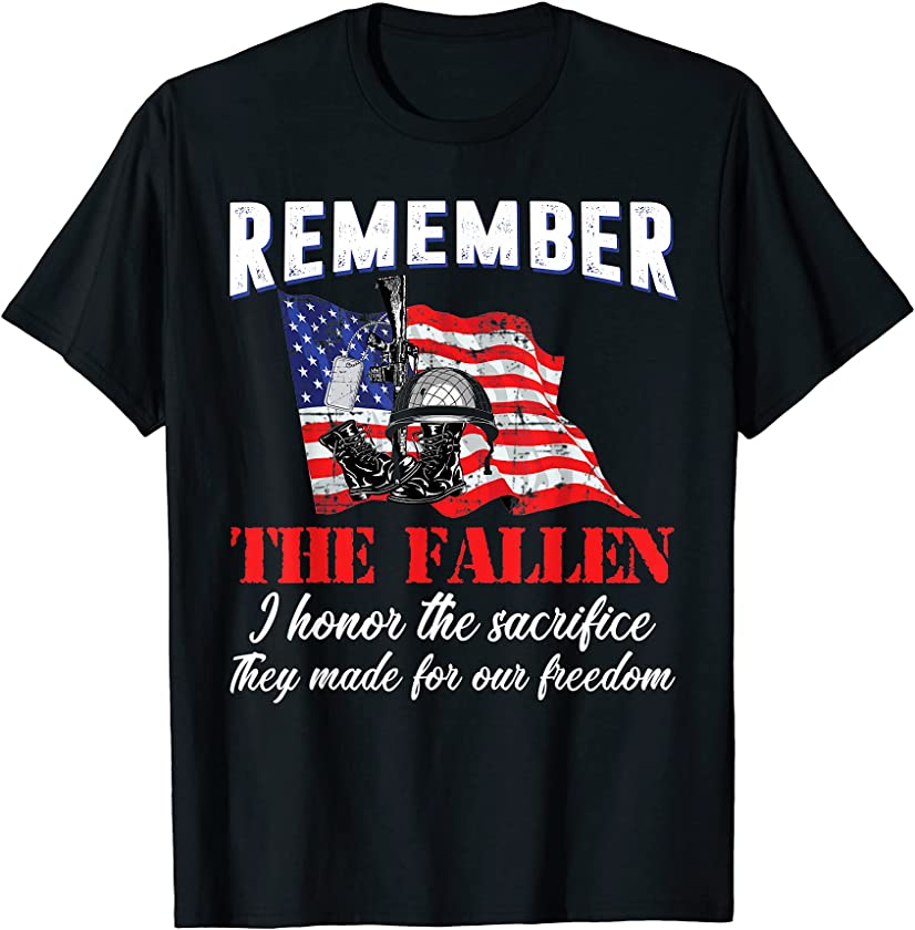 Vintage Remember The Fallen Memorial Day Veterans Day T-Shirt