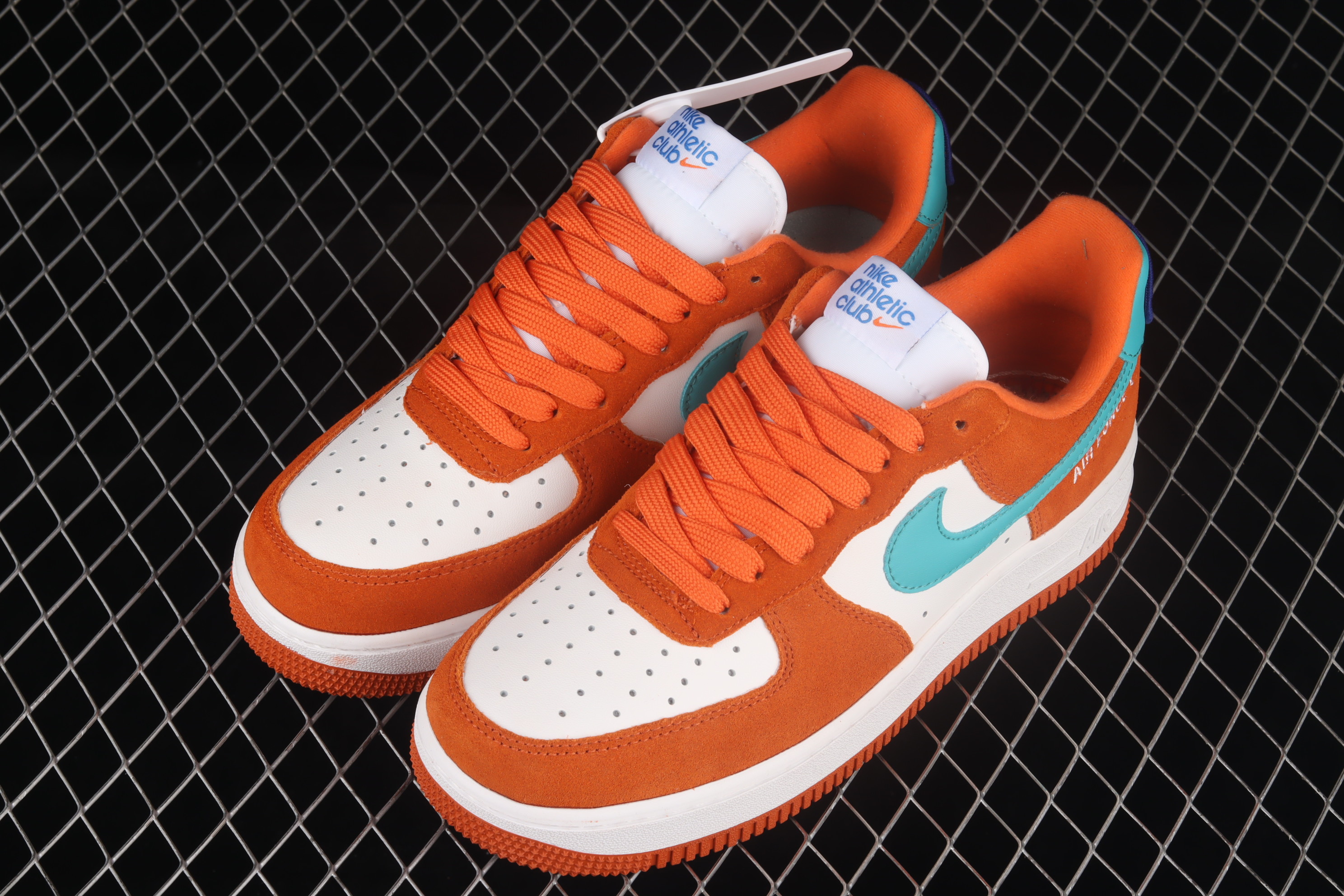 Nike Air Force 1 Low ?Athletic Club? Orange White Shoes Sneakers SNK614747229