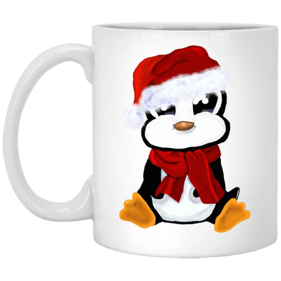 Christmas Penguin Funny Mug White Mug