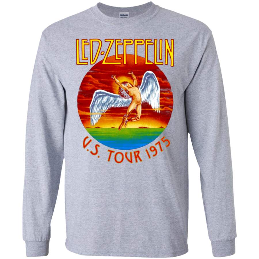 Led Zeppelin Unisex-Adults Official Swan Songs 1975 Album Long sleeves T-Shirt