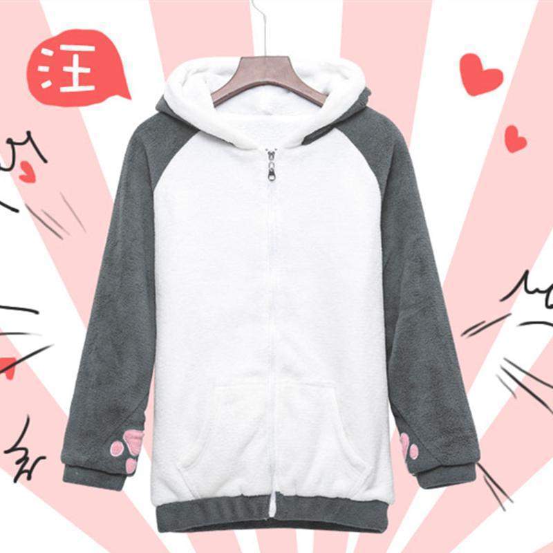 (New!) Kawaii Husky Wolf Hoodie Sweatshirt