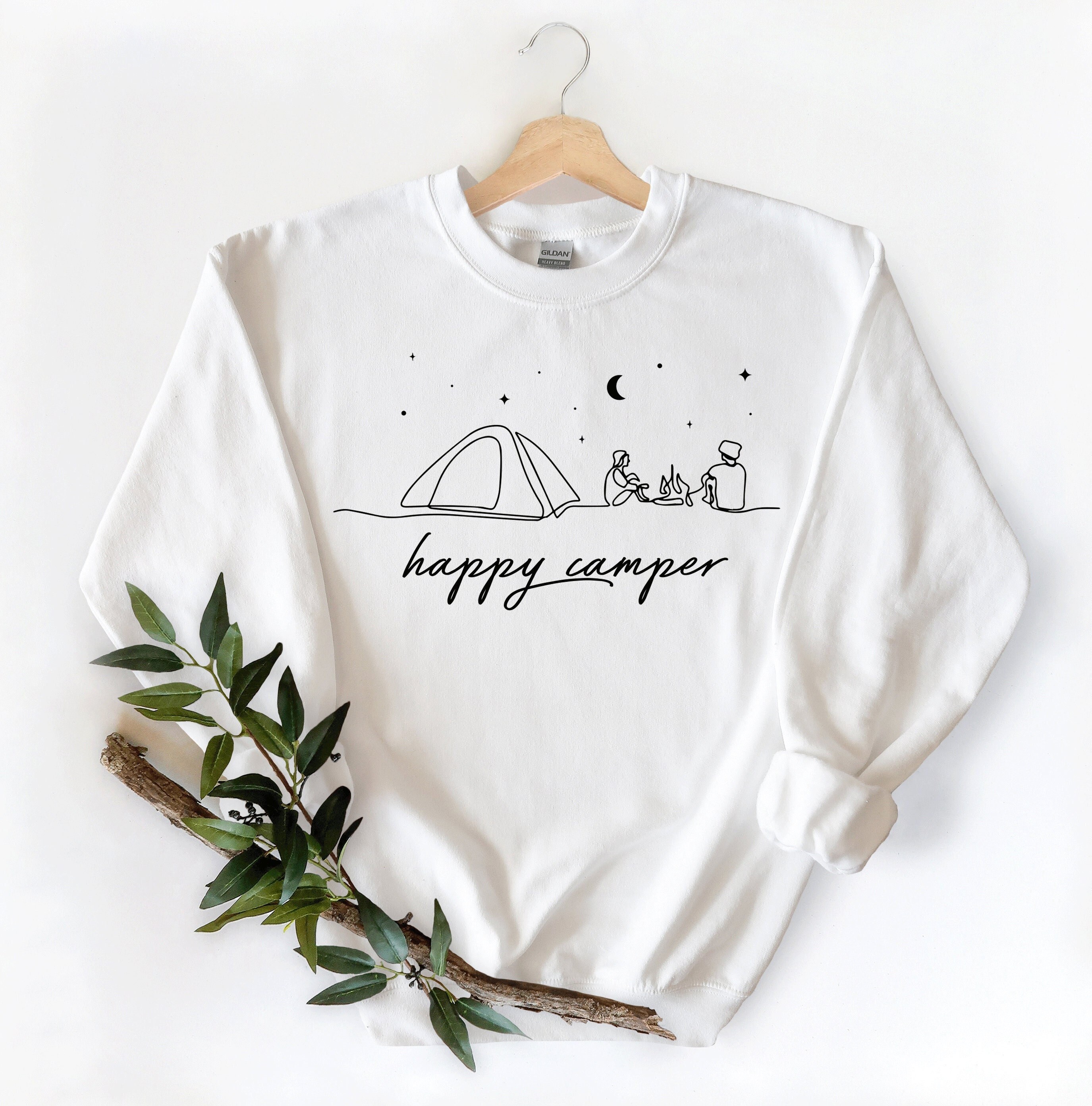 Happy camper Sweatshirts, Adventure shirts, camping life, Camper, camping shirt, Vacation tshirts, Campfire tshirts