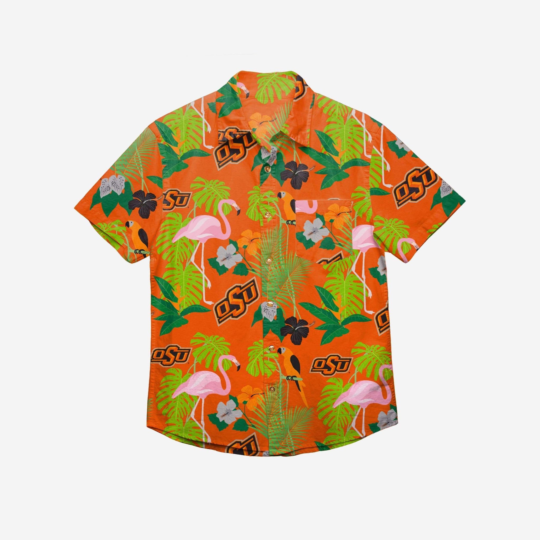 Oklahoma State Cowboys Floral Button Up Hawaii Shirt Ha60542