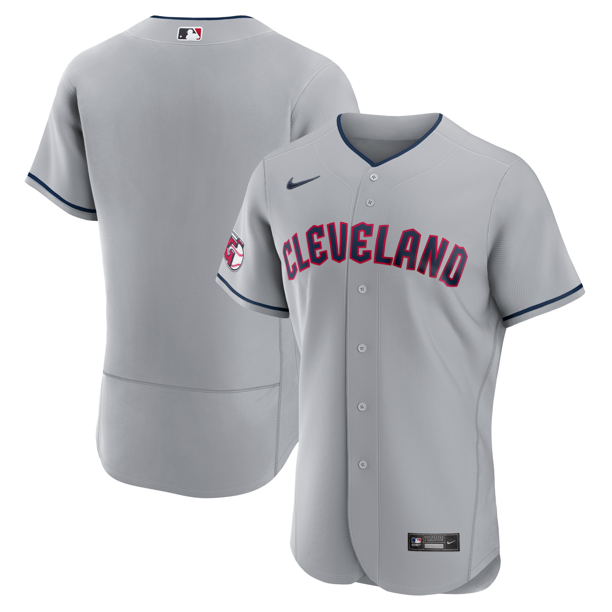 Cleveland Guardians Road Authentic Team Jersey Gray MLB A7