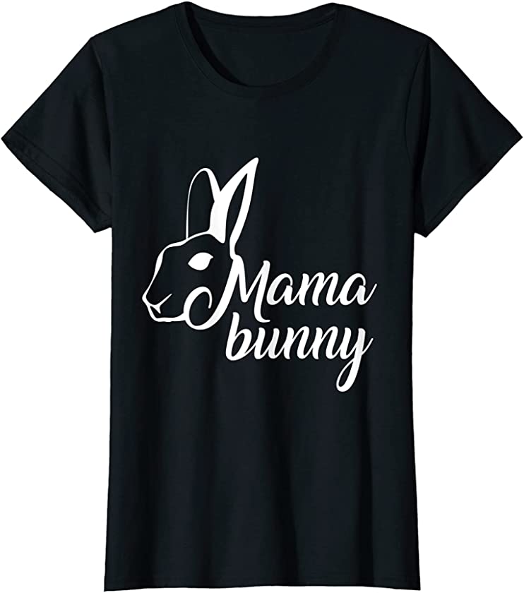 Womens Mama Bunny Christian Easter Eggs Jesus Holly Week Pascha T-Shirt