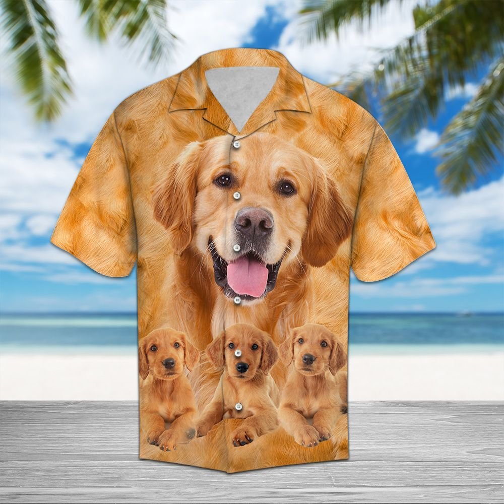 Golden Retriever Great Hawaii Hawaii Aloha Shirt For Dog Lover Ha19032