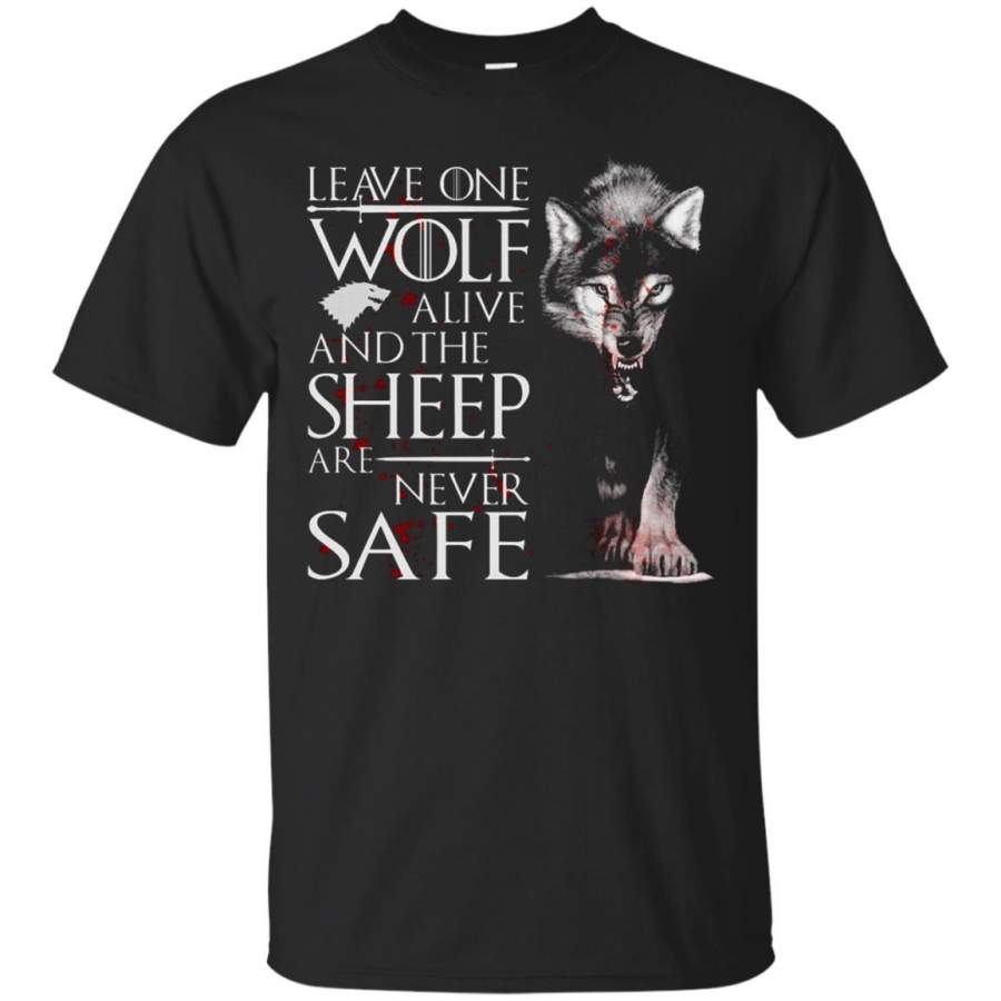 AGR Arya stark leave one wolf alone t-shirt