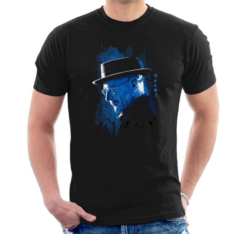 Walter White Blue Crystal Shadow Breaking Bad Men’s T-Shirt