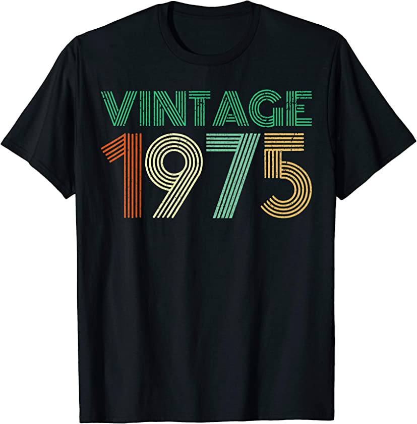 44th Birthday Gift Idea Vintage 1975 T-Shirt Distressed