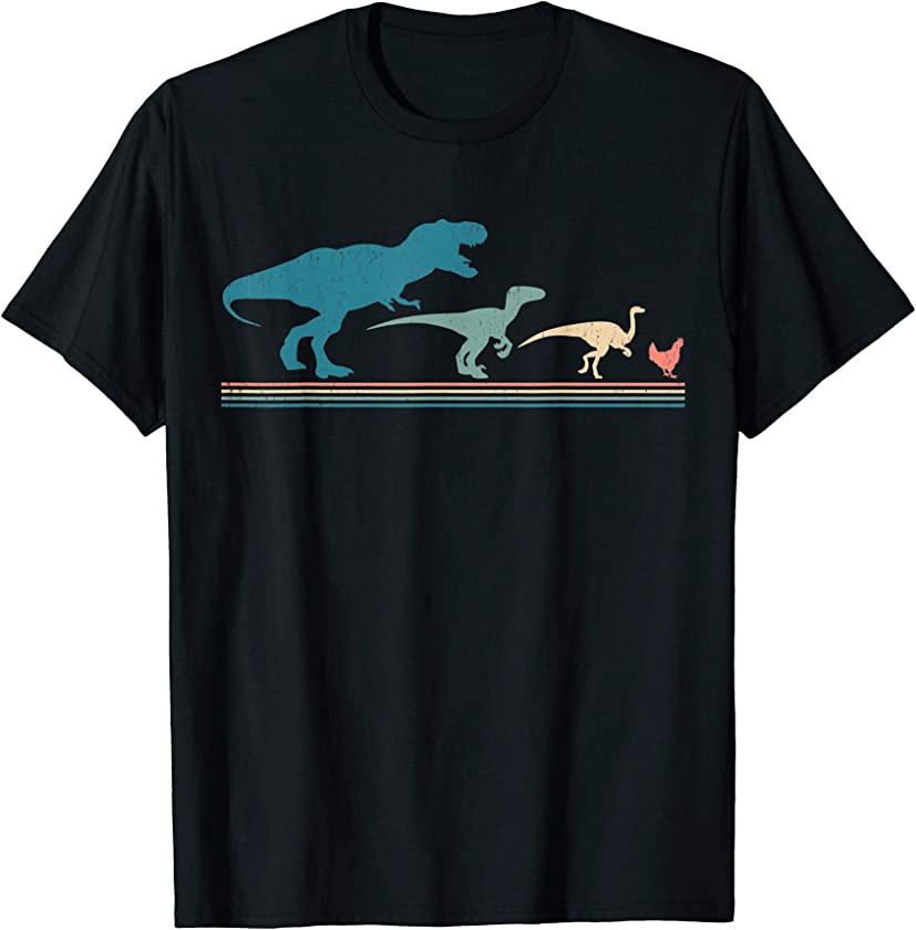 T-Rex Velociraptor Chicken Vintage T-Shirt