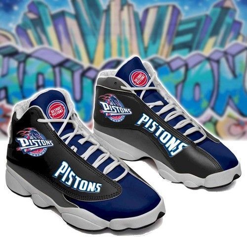 Detroit Pistols Basketball Team Custom Tennis Air Jordan 13 Shoes Sport Sneakers