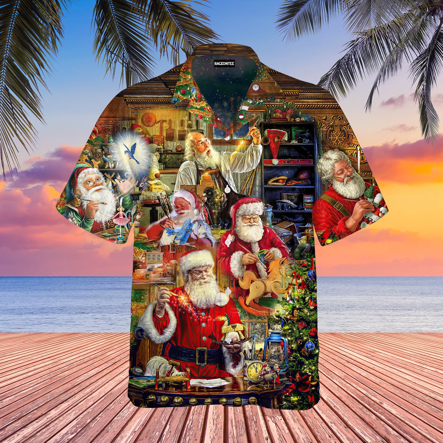 Santa Toys Factory Hawaii Shirt For Men Women Adult Ha101479