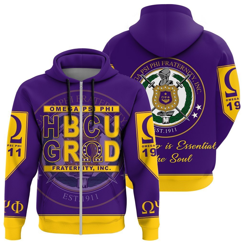 Fraternity Hoodie – Omega Psi Phi Zip Hoodie Ver 2.0 Hbcu Style