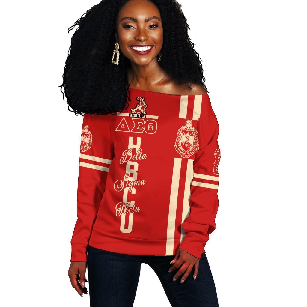 Sorority Sweatshirt – Hbcu Delta Sigma Theta Elephant Women Off Shoulder