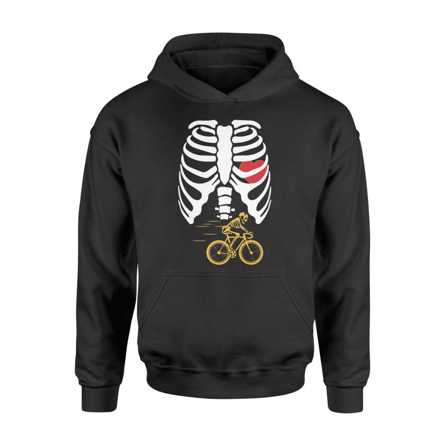 Baby Cycling Skeleton Maternity Halloween Hoodie