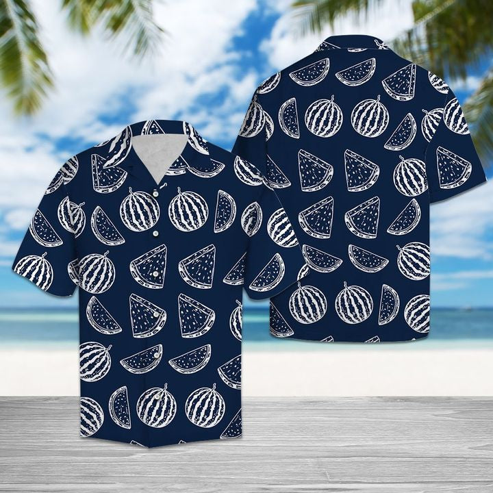 Watermelon Hawaiian Shirt Summer Button Up For Men, Women, Couple