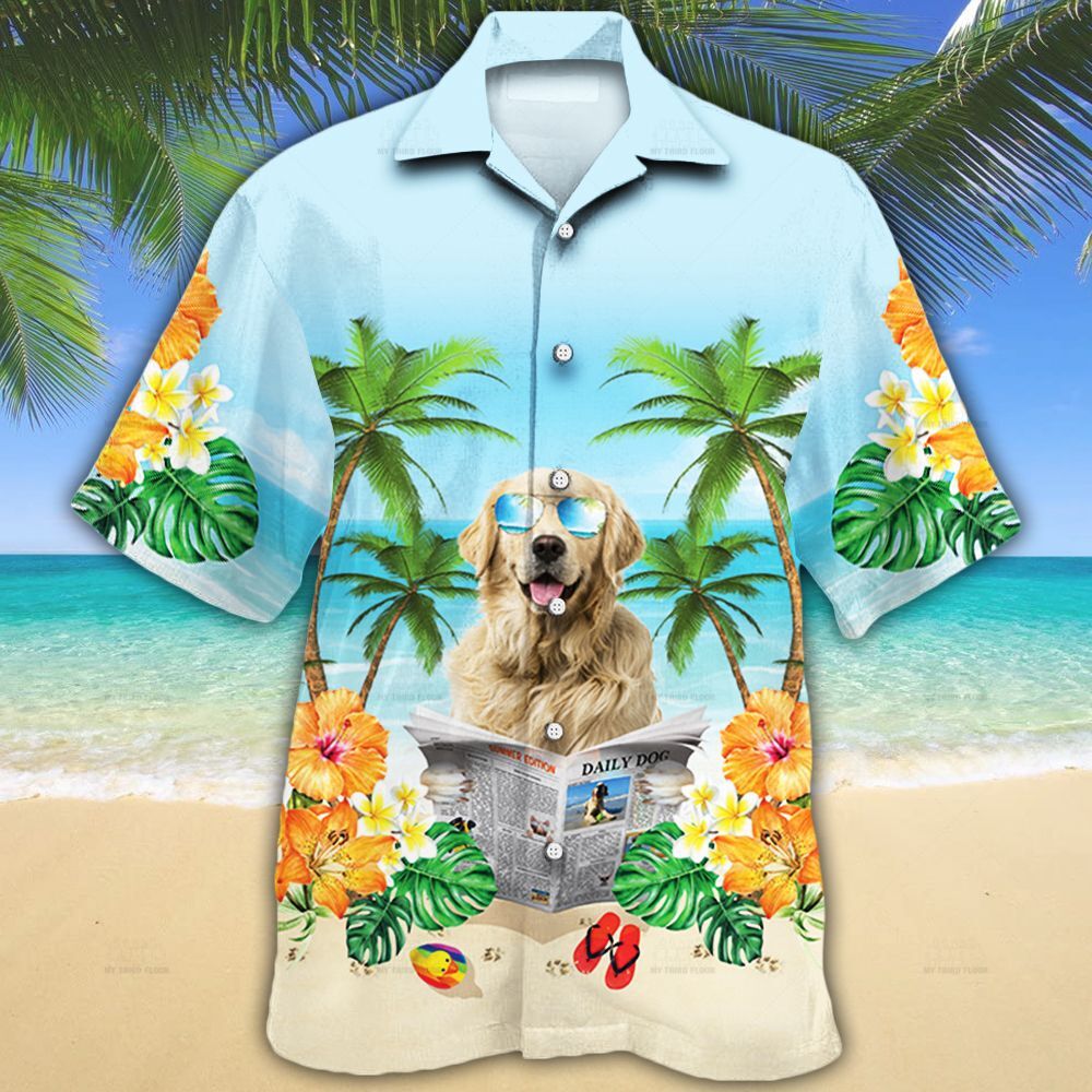 Golden Retriever Dog Lovers Beach Hawaii Shirt Ha3107