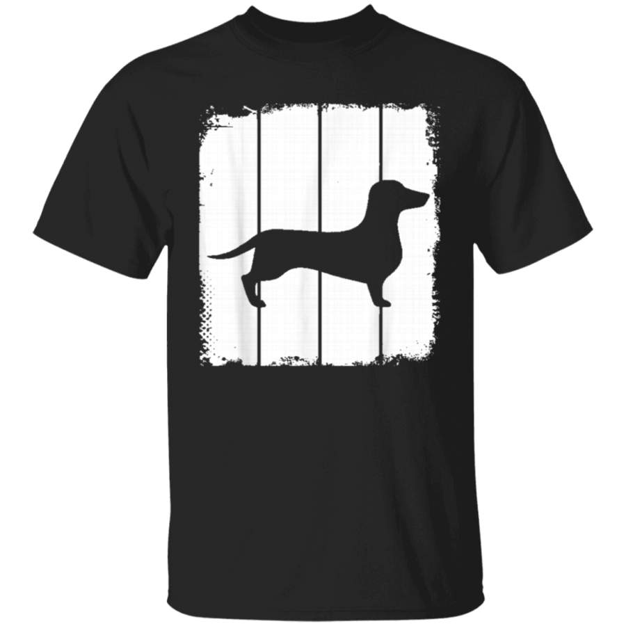 Retro Vintage Doxie Dachshund Dog Silhouette TShirt