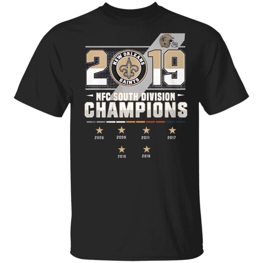 New Orleans Saints 2019 NFC South Division Champions players signatures shirt LS Sweatshirt Hoodie Shirt