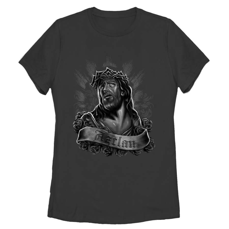 Aztlan Women’s Cristo  T Shirt Black S