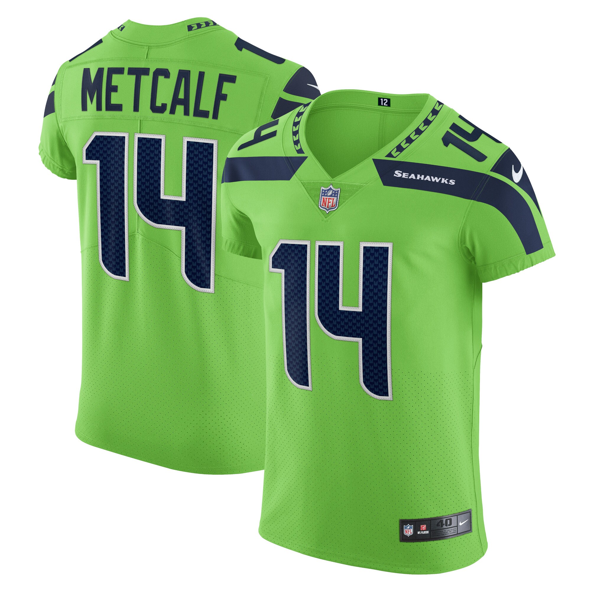 Men’s Seattle Seahawks DK Metcalf Neon Green Alternate Vapor Elite Player Jersey