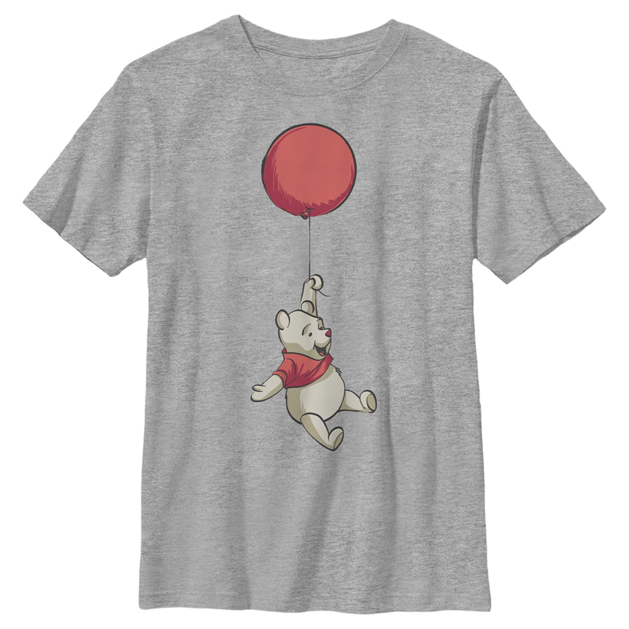 Boy’S Winnie The Pooh Bear In Flight With Red Balloon T-Shirt