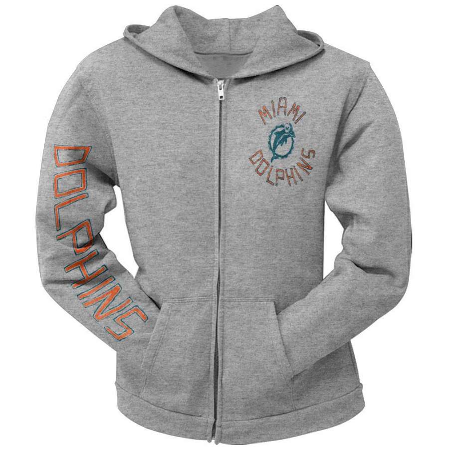 Miami Dolphins – Sunday Juniors Zip Hoodie