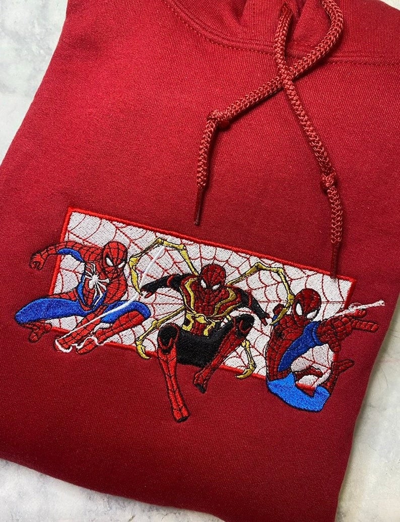 Spiderman Embroidered Hoodie, No Way Home Hoodie Sweater Embroidered T-Shirt Sweatshirt Hoodie