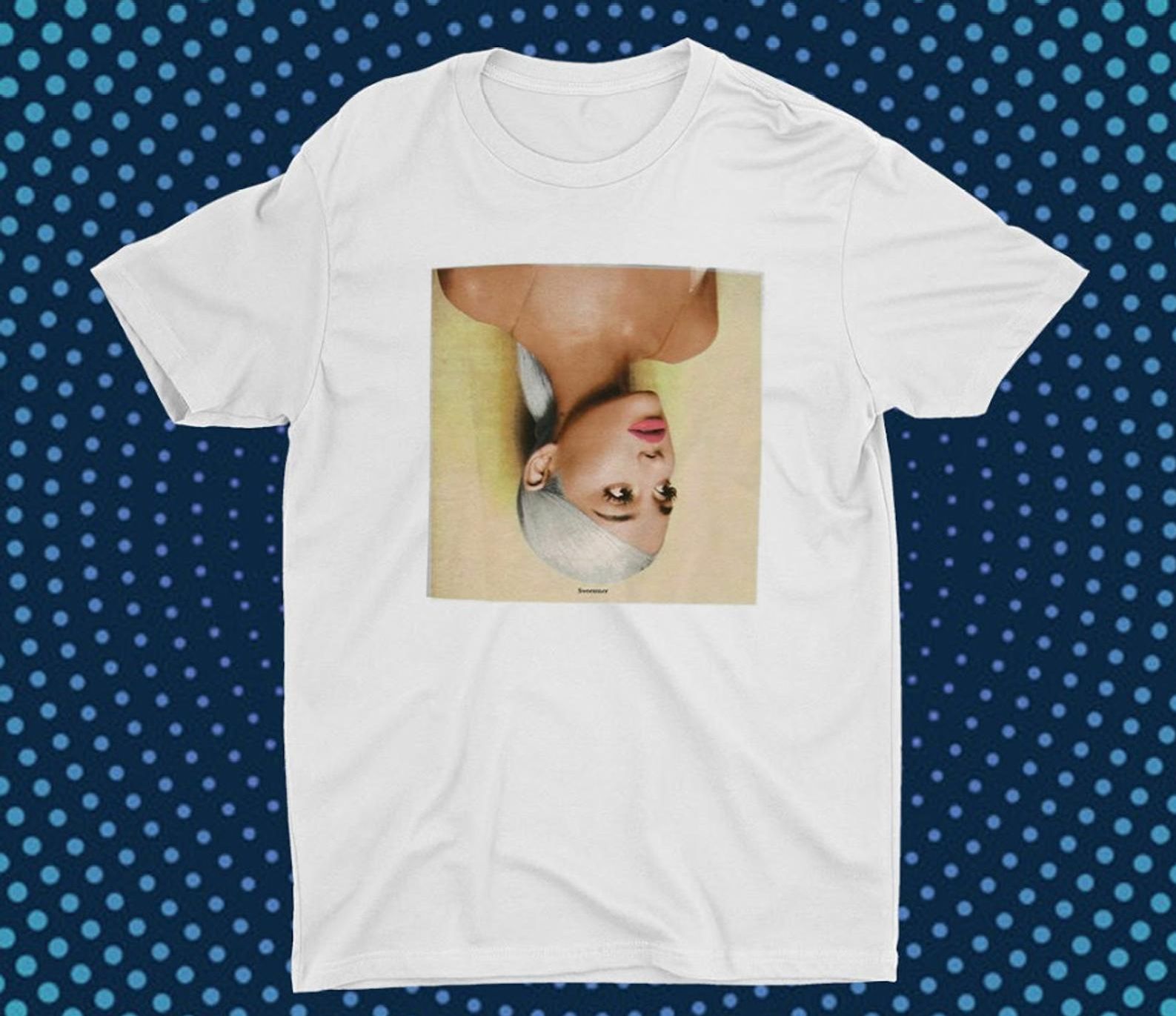 Ariana Grande Sweetener 2018 Upside Down T Shirt Fashion 90S 90S Vintage T Shirt Hip Hop T Shirt