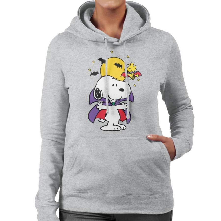 Peanuts Halloween Snoopy Vampire Women’s Hooded Sweatshirt