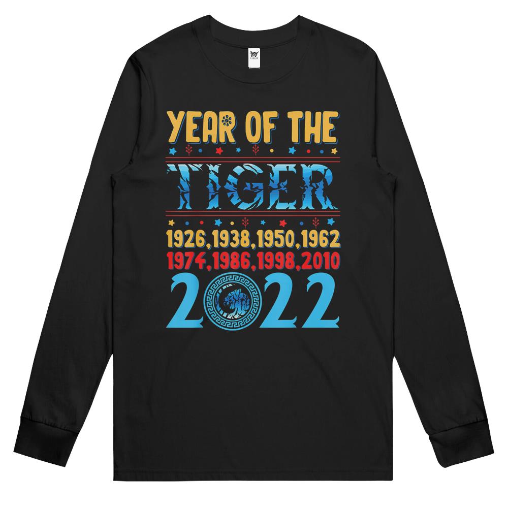 Year Of The Tiger Chinese Zodiac Lunar New Year 2022 Long Sleeve T Shirts