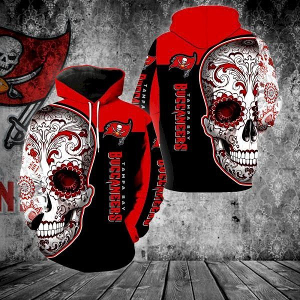 Tampa Bay Buccaneers Skull 60 Unisex 3D Hoodie Gift For Fans