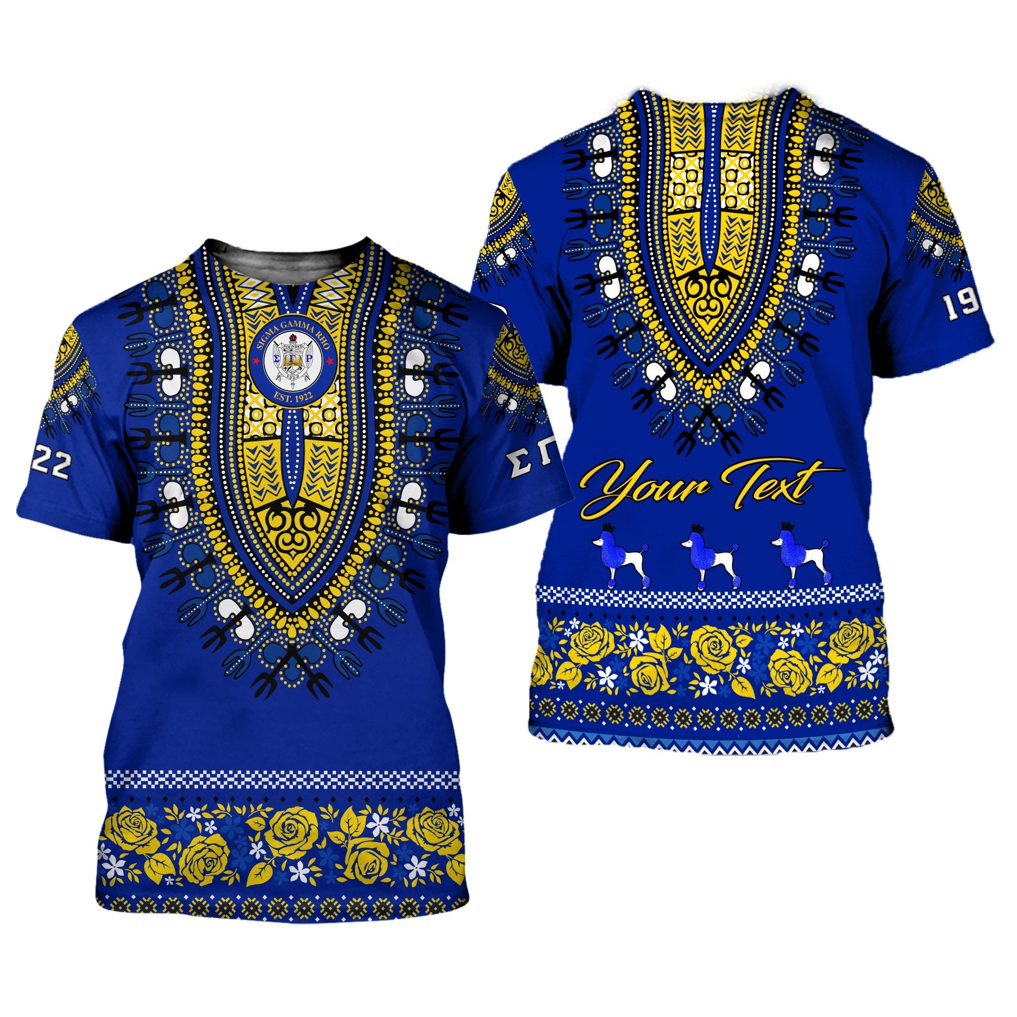 (Custom Personalised) Sigma Gamma Rho – T Shirt African Pattern Lt13