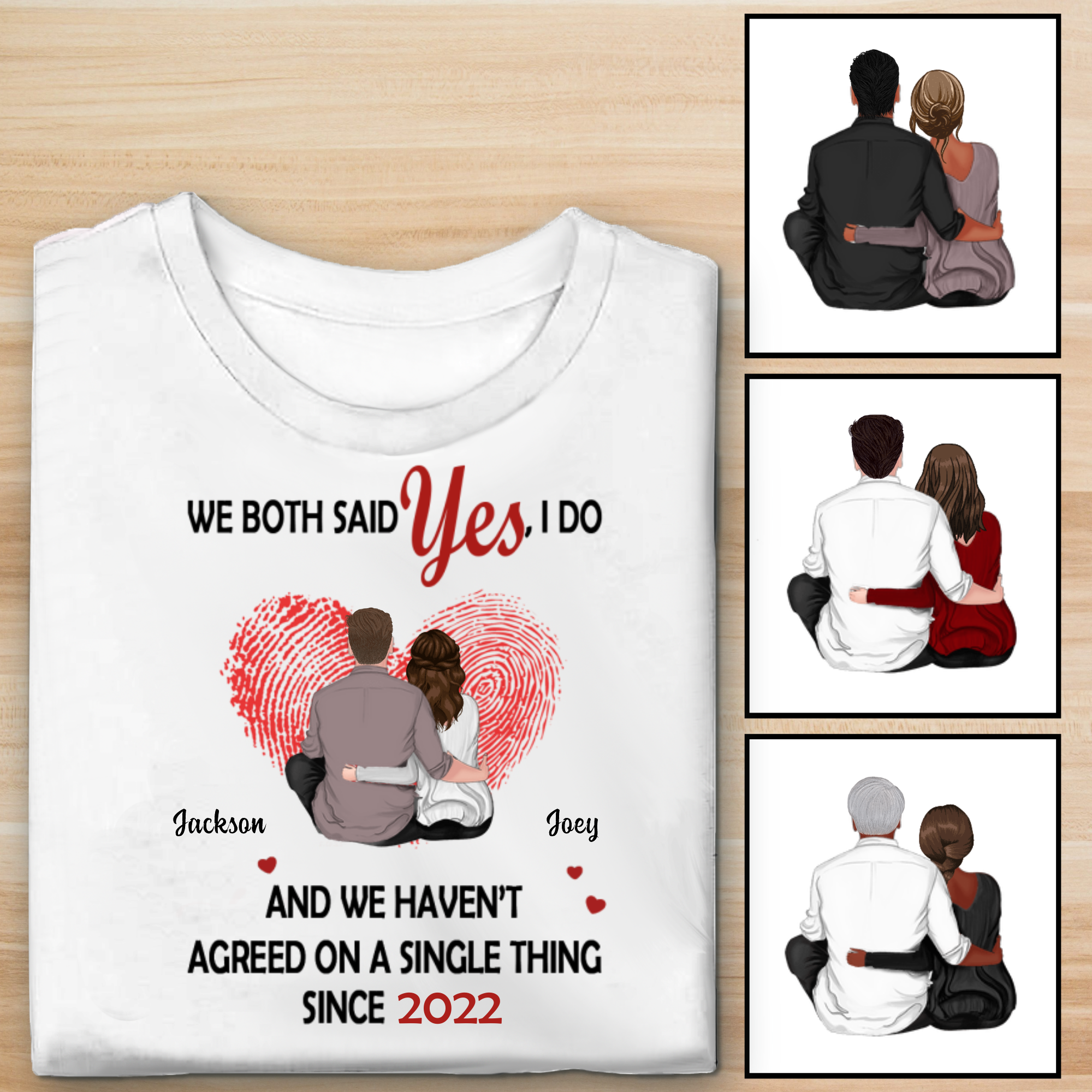 Couple Together Sitting Personalized Valentine Shirt Sweatshirt Hoodie Ap746
