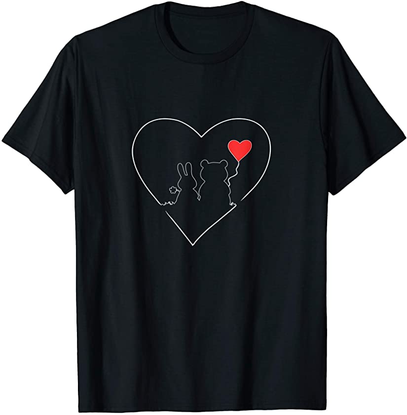 Love Couple Valentine’s Day Rabbit Lover T-Shirt