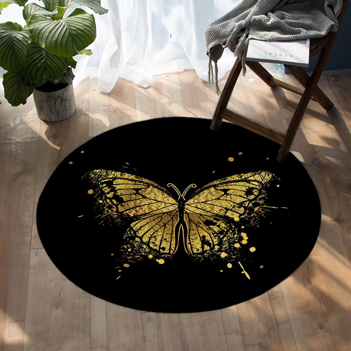 Vanish Butterfly SW1170 Round Rug