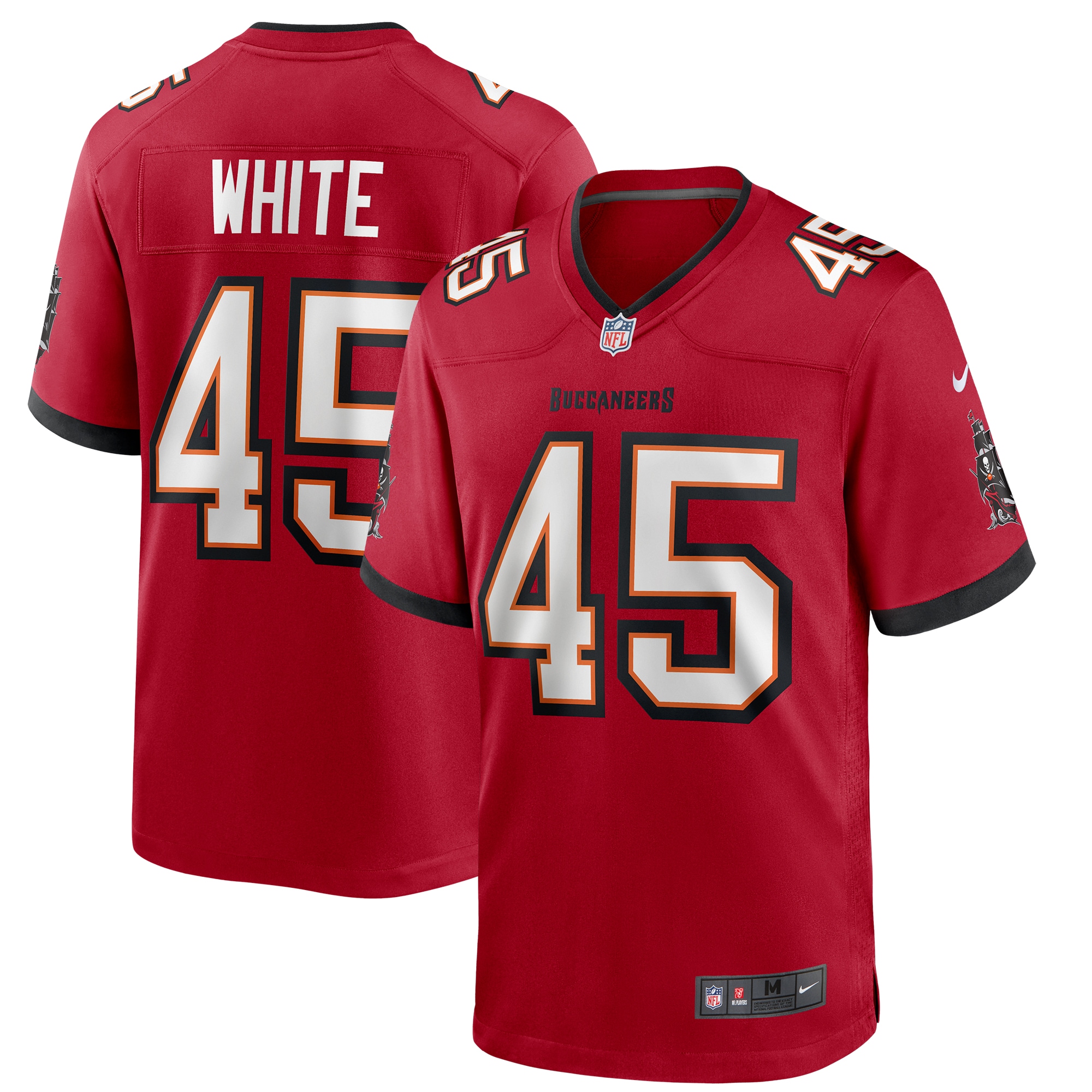 Men’s Tampa Bay Buccaneers Devin White Red Player Game Jersey