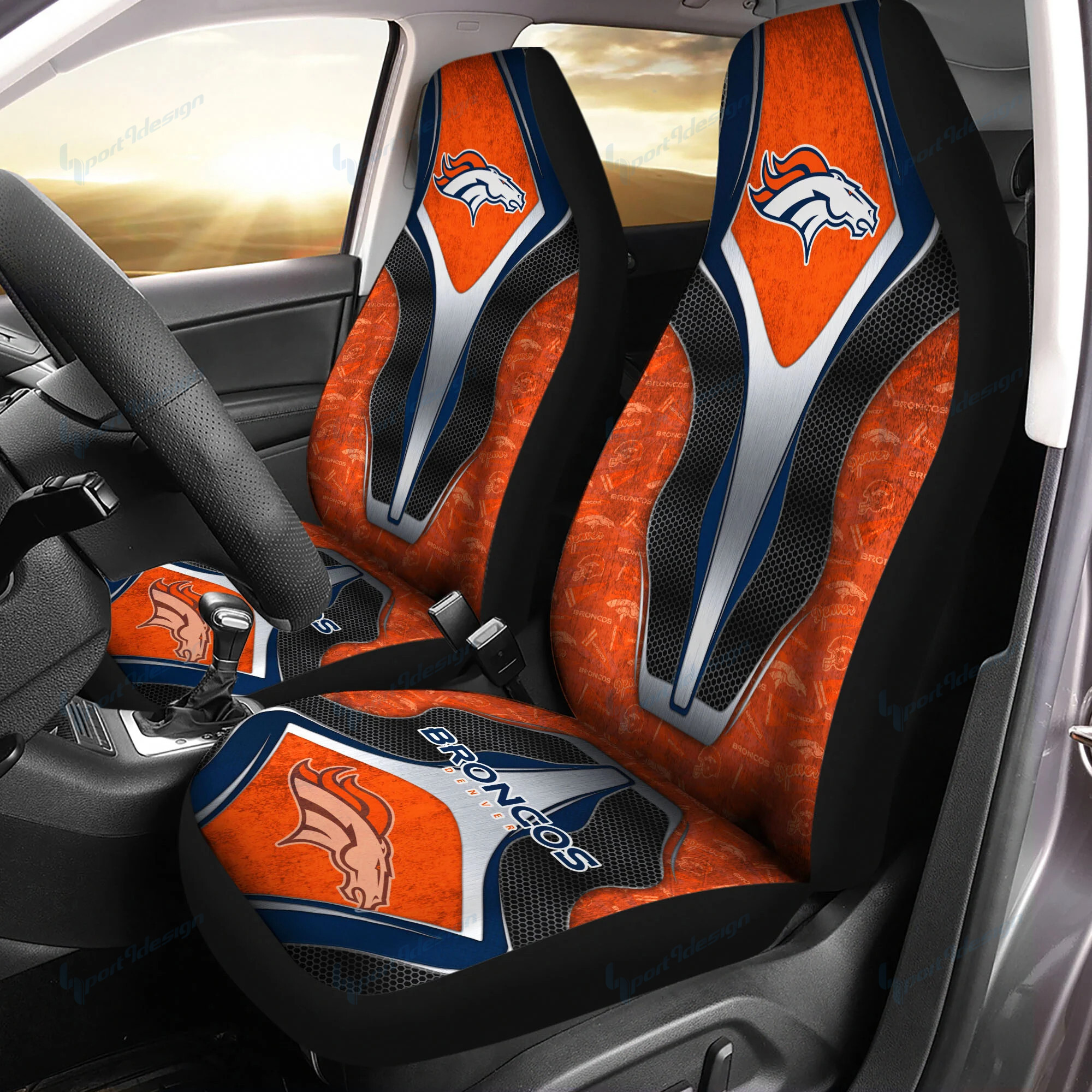 Denver Broncos Car Seat Covers Bg33