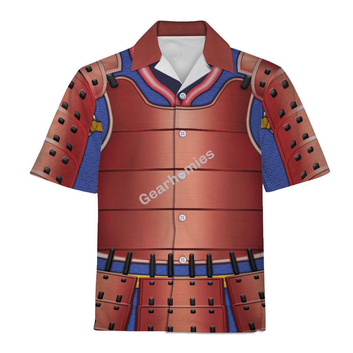 Unisex Hawaiian Shirt Samurai Armor 3D Costumes