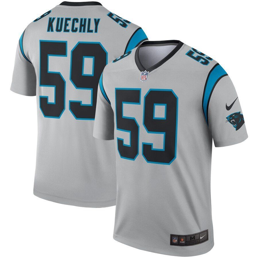 Luke Kuechly Carolina Panthers Inverted Legend Jersey Silver 2019