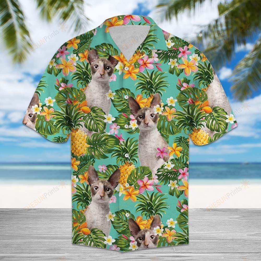 Tropical Pineapple Cornish Rex Hawaiian Shirt Ha72921