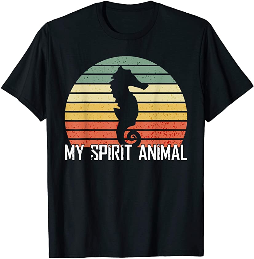 Retro Vintage Seahorse Phone Case Gift My Spirit Animal T-Shirt