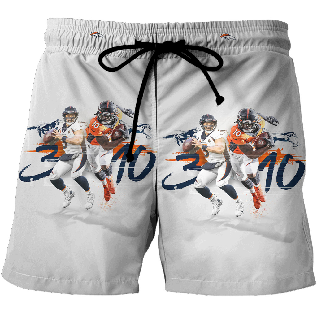 Denver Broncos Dangeruss Wilson X Jerry Jeudy 3D All Over Print Summer Beach Hawaiian Short