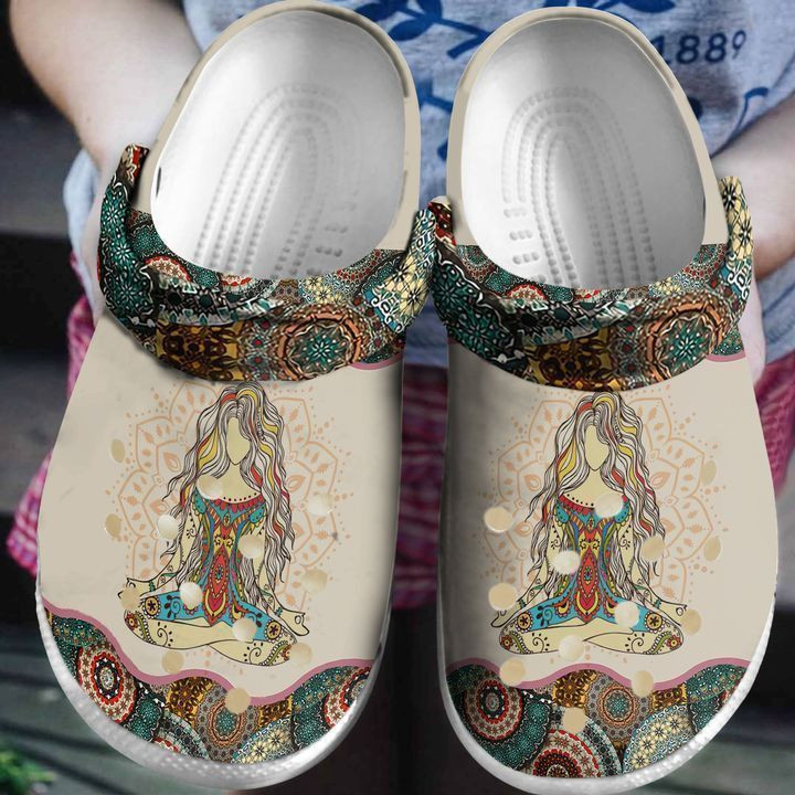 Yoga Mandala Rubber Crocss Clog Shoes Comfy Footwear