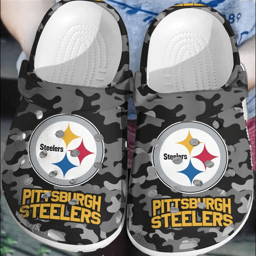 NFL Pittsburgh Steelers Football Crocss Comfortable Shoes Clogs Crocband For Men Women