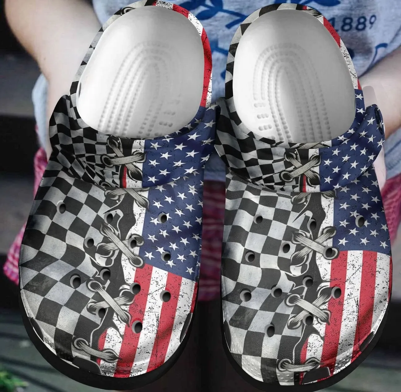 Dirt Track Racing Personalized Clog Custom Crocs Comfortablefashion Style Comfortable For Women Men Kid Print 3D