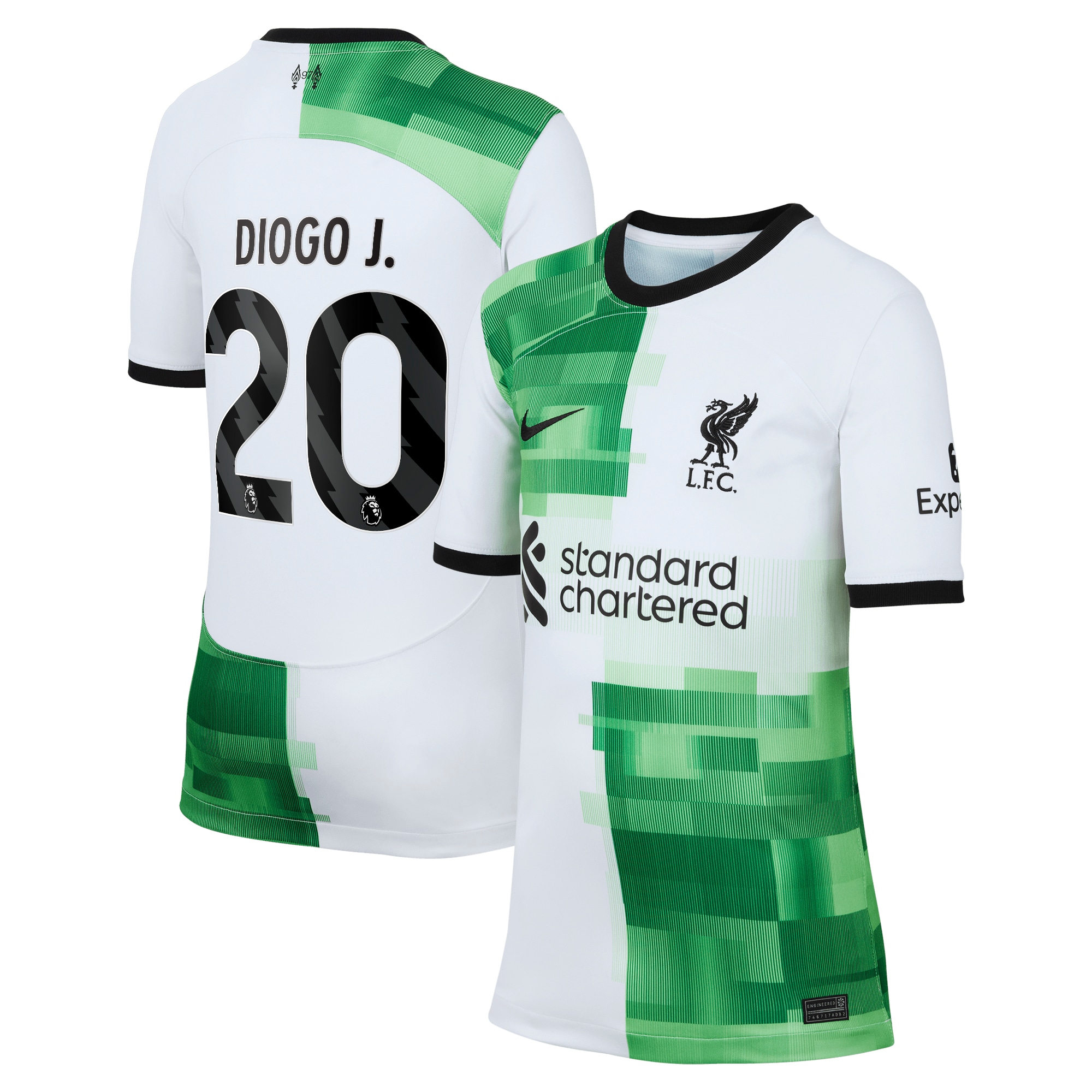 Diogo Jota Liverpool Youth 2023/24 Away Replica Player Jersey – White