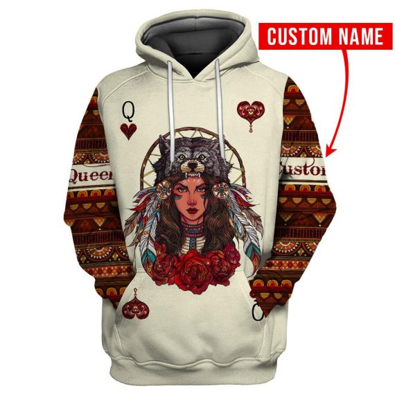 Custom Name – Native Queen All Over Print Us Unisex Size Hoodie